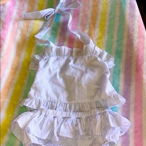 Three Sister blue/white stripe girls size 3t